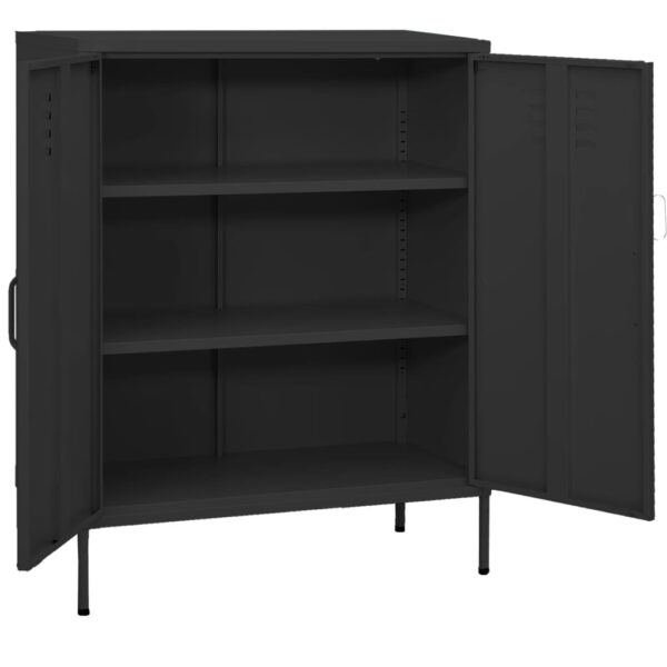 vidaXL Storage Cabinet Anthracite 31.5"x13.8"x40" Steel - Image 2