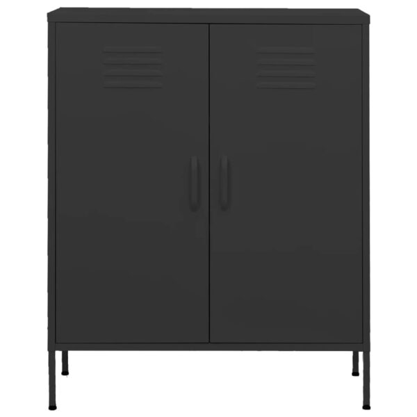 vidaXL Storage Cabinet Anthracite 31.5"x13.8"x40" Steel - Image 3