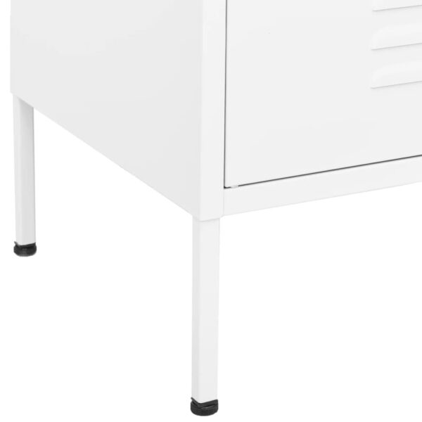 vidaXL Storage Cabinet White 31.5"x13.8"x40" Steel - Image 6