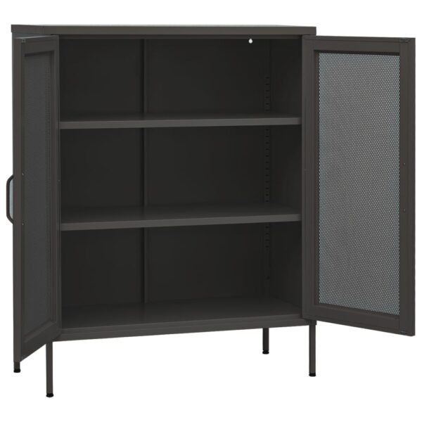 vidaXL Storage Cabinet Anthracite 31.5"x13.8"x40" Steel - Image 4