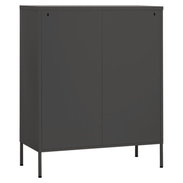 vidaXL Storage Cabinet Anthracite 31.5"x13.8"x40" Steel - Image 6