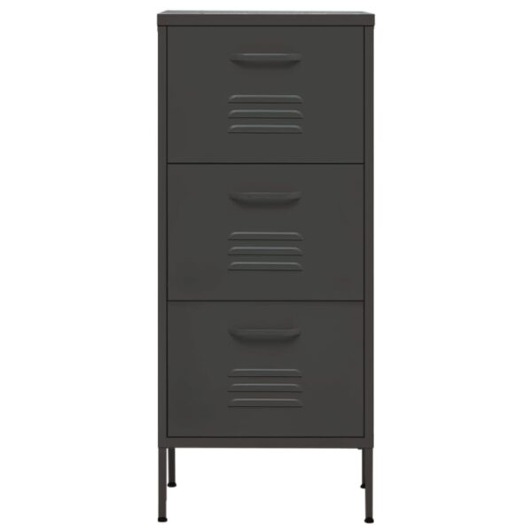 vidaXL Storage Cabinet Anthracite 16.7"x13.8"x40" Steel - Image 3