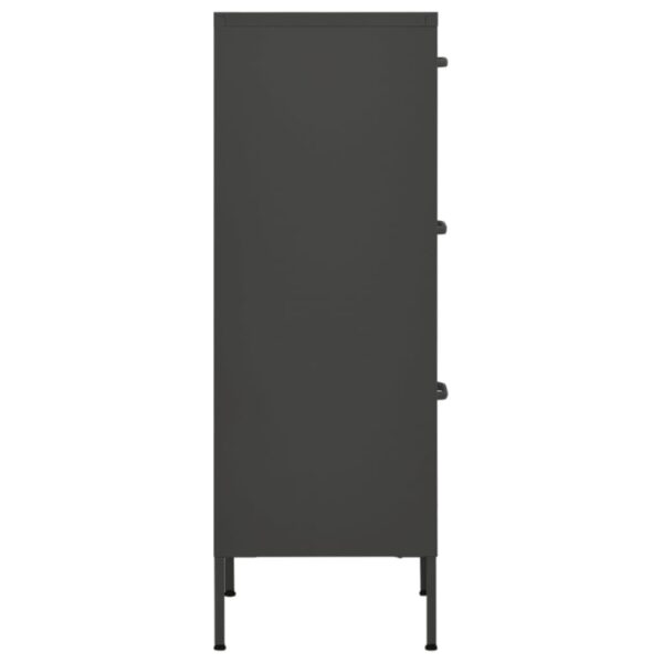 vidaXL Storage Cabinet Anthracite 16.7"x13.8"x40" Steel - Image 4