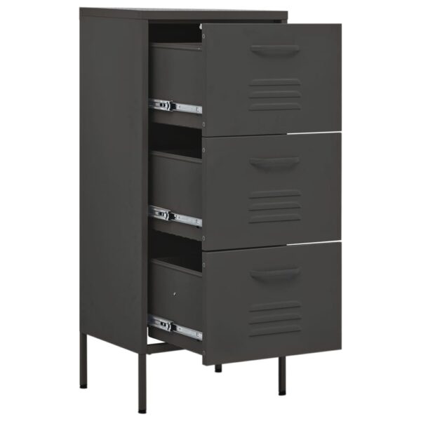 vidaXL Storage Cabinet Anthracite 16.7"x13.8"x40" Steel - Image 6