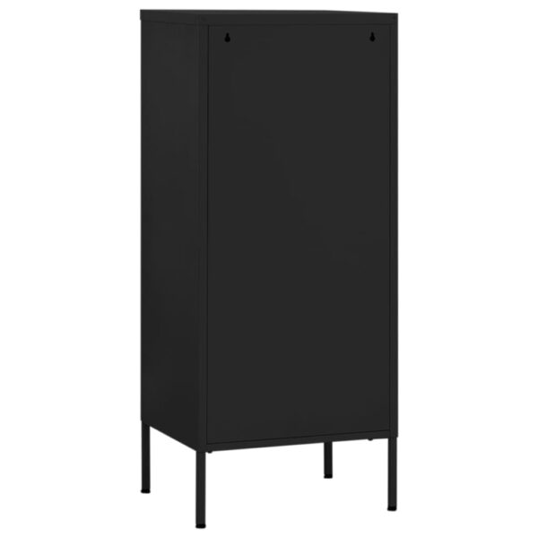 vidaXL Storage Cabinet Black 16.7"x13.8"x40" Steel - Image 5