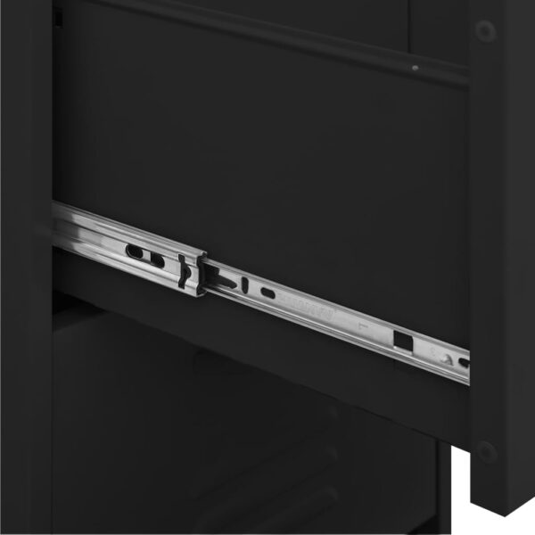 vidaXL Storage Cabinet Black 16.7"x13.8"x40" Steel - Image 9