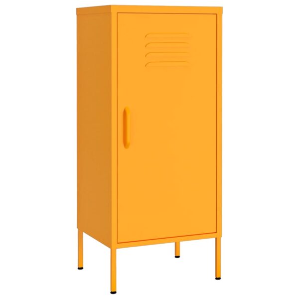 vidaXL Storage Cabinet Mustard Yellow 16.7"x13.8"x40" Steel - Image 2