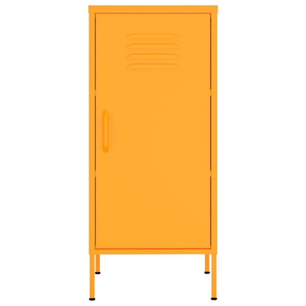 vidaXL Storage Cabinet Mustard Yellow 16.7"x13.8"x40" Steel - Image 3