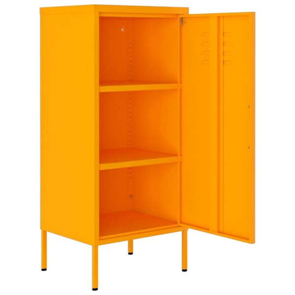 vidaXL Storage Cabinet Mustard Yellow 16.7"x13.8"x40" Steel - Image 6