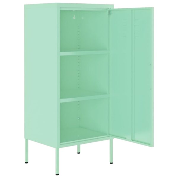 vidaXL Storage Cabinet Mint 16.7"x13.8"x40" Steel - Image 6