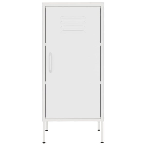 vidaXL Storage Cabinet White 16.7"x13.8"x40" Steel - Image 3