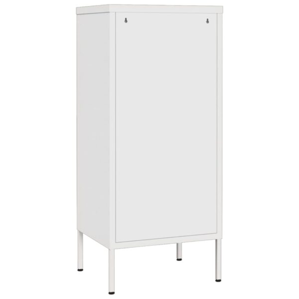 vidaXL Storage Cabinet White 16.7"x13.8"x40" Steel - Image 5