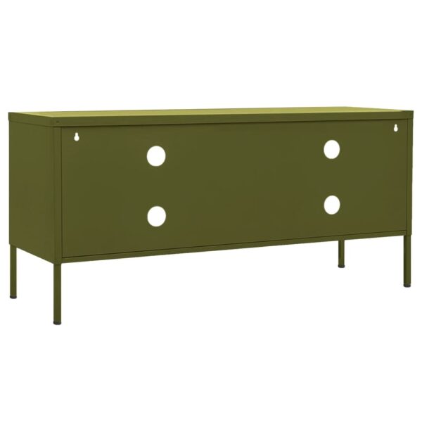 vidaXL TV Stand Olive Green 41.3"x13.8"x19.7" Steel - Image 5