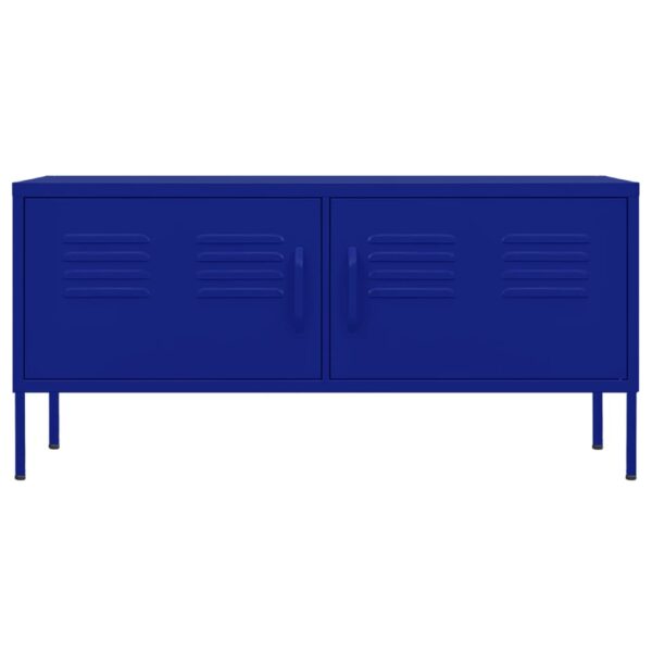 vidaXL TV Stand Navy Blue 41.3"x13.8"x19.7" Steel - Image 3