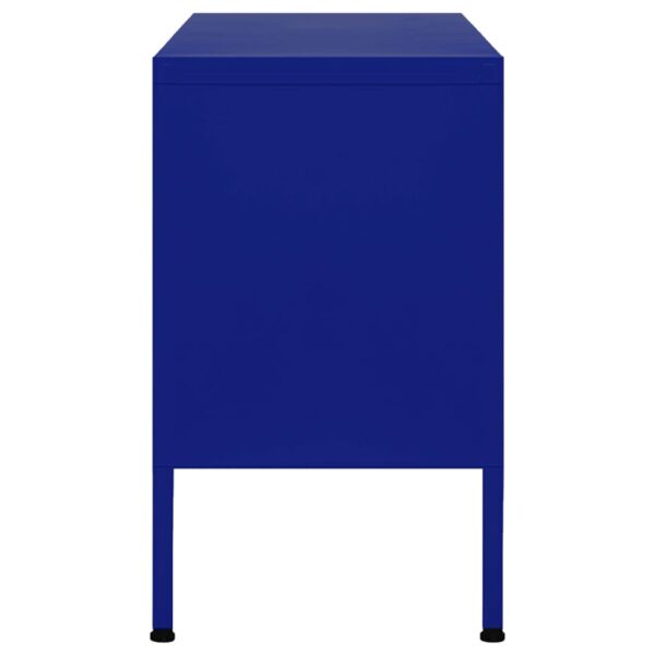 vidaXL TV Stand Navy Blue 41.3"x13.8"x19.7" Steel - Image 4