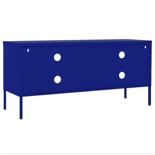 vidaXL TV Stand Navy Blue 41.3"x13.8"x19.7" Steel - Image 5