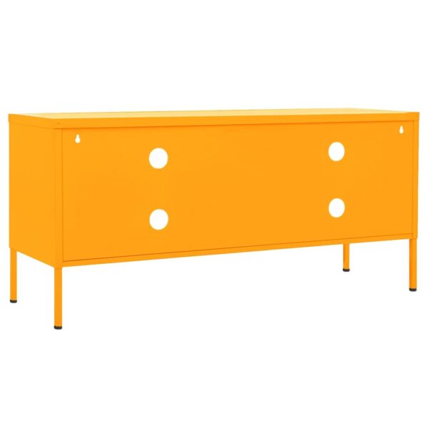 vidaXL TV Stand Mustard Yellow 41.3"x13.8"x19.7" Steel - Image 5