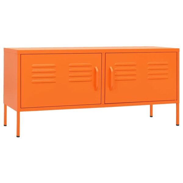 vidaXL TV Stand Orange 41.3"x13.8"x19.7" Steel - Image 2