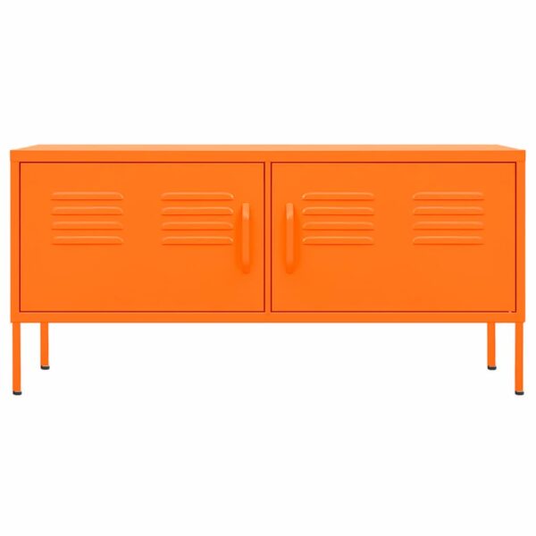 vidaXL TV Stand Orange 41.3"x13.8"x19.7" Steel - Image 3