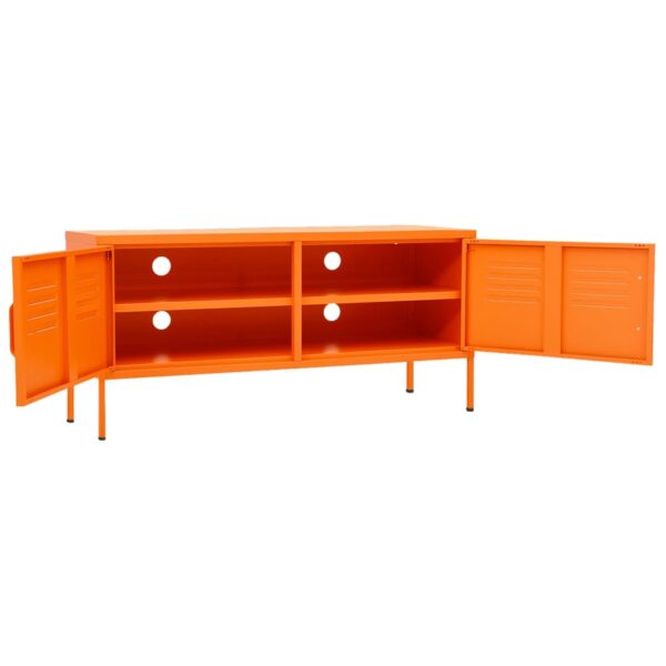 vidaXL TV Stand Orange 41.3"x13.8"x19.7" Steel - Image 6