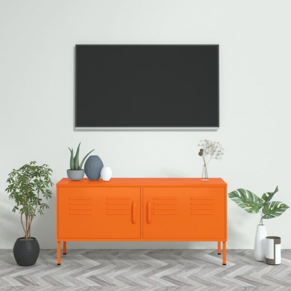 vidaXL TV Stand Orange 41.3"x13.8"x19.7" Steel