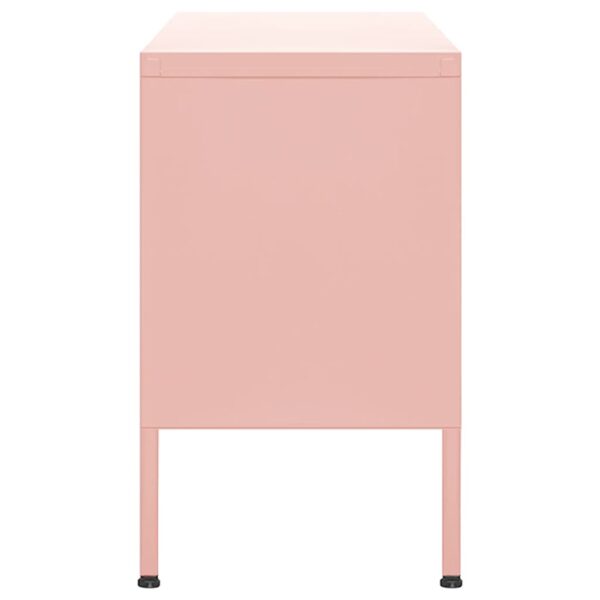 vidaXL TV Stand Pink 41.3"x13.8"x19.7" Steel - Image 4