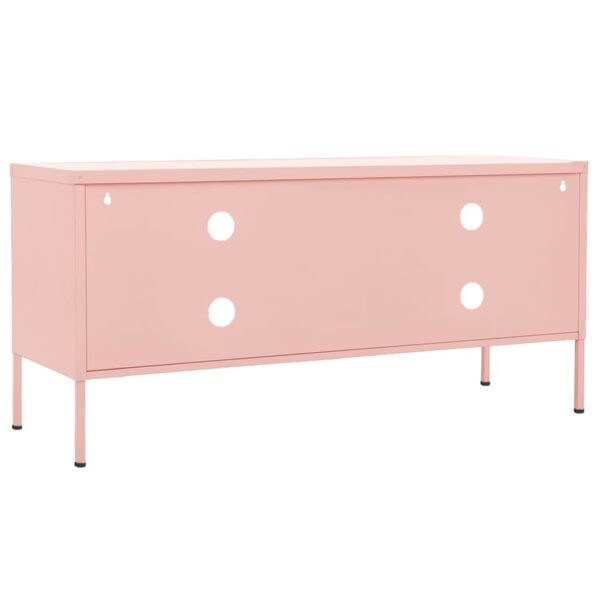 vidaXL TV Stand Pink 41.3"x13.8"x19.7" Steel - Image 5