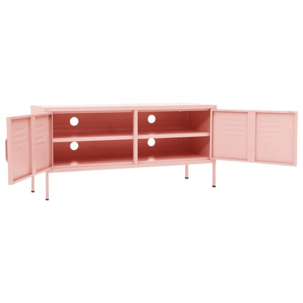 vidaXL TV Stand Pink 41.3"x13.8"x19.7" Steel - Image 6