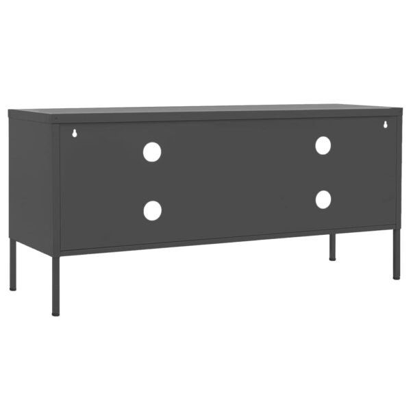 vidaXL TV Stand Anthracite 41.3"x13.8"x19.7" Steel - Image 5