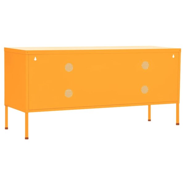 vidaXL TV Stand Mustard Yellow 41.3"x13.8"x19.7" Steel - Image 5