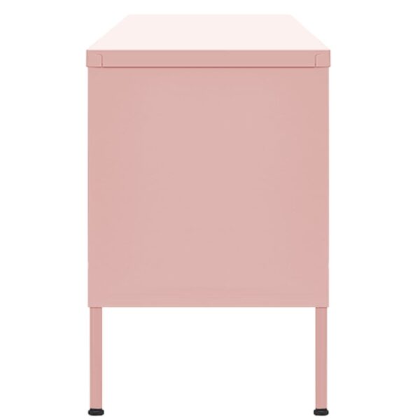 vidaXL TV Stand Pink 41.3"x13.8"x19.7" Steel - Image 4