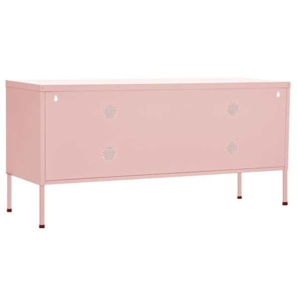 vidaXL TV Stand Pink 41.3"x13.8"x19.7" Steel - Image 5