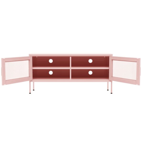 vidaXL TV Stand Pink 41.3"x13.8"x19.7" Steel - Image 6