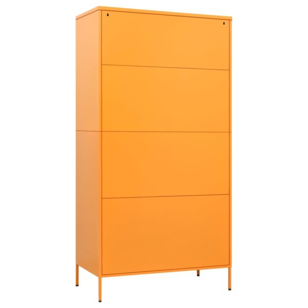 vidaXL Wardrobe Mustard Yellow 35.4"x19.7"x70.9" Steel - Image 5