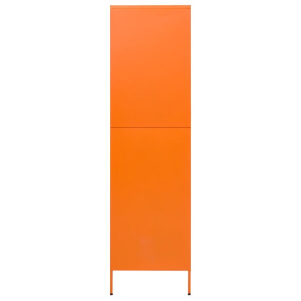 vidaXL Wardrobe Orange 35.4"x19.7"x70.9" Steel - Image 4