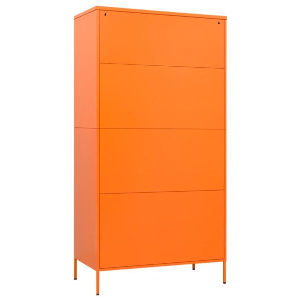 vidaXL Wardrobe Orange 35.4"x19.7"x70.9" Steel - Image 5