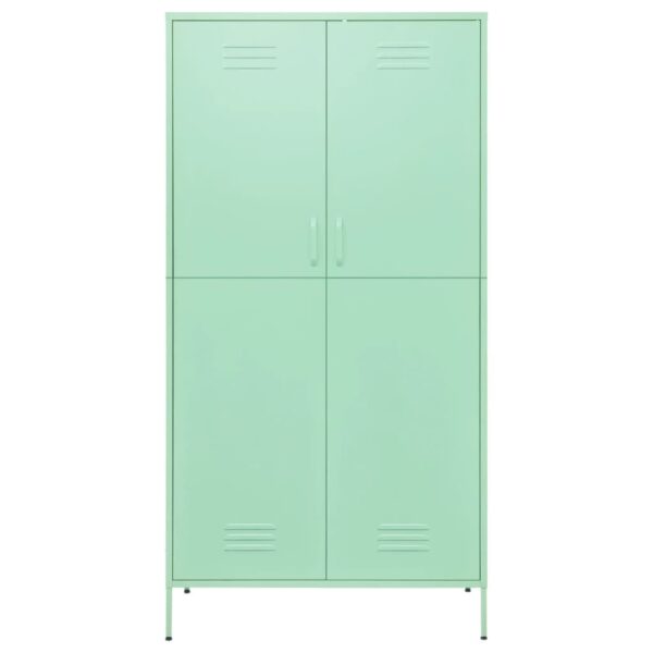 vidaXL Wardrobe Mint 35.4"x19.7"x70.9" Steel - Image 3