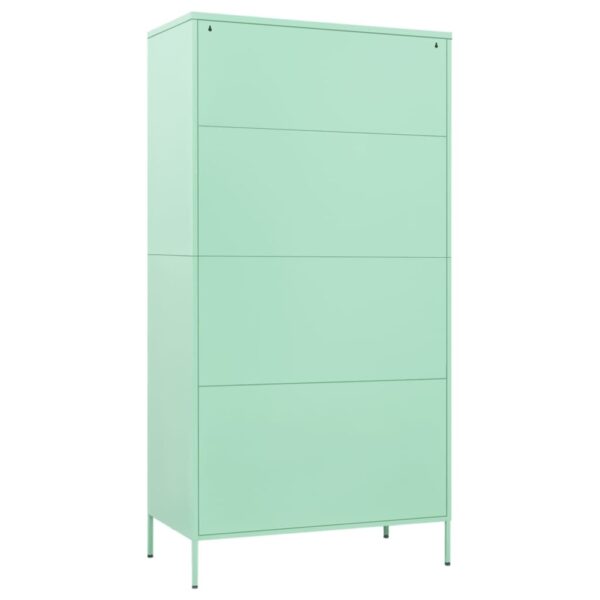 vidaXL Wardrobe Mint 35.4"x19.7"x70.9" Steel - Image 5