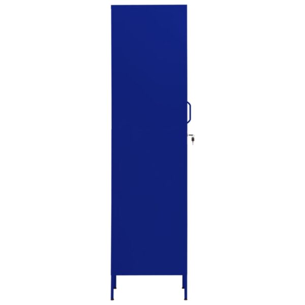 vidaXL Locker Cabinet Navy Blue 13.8"x18.1"x70.9" Steel - Image 4