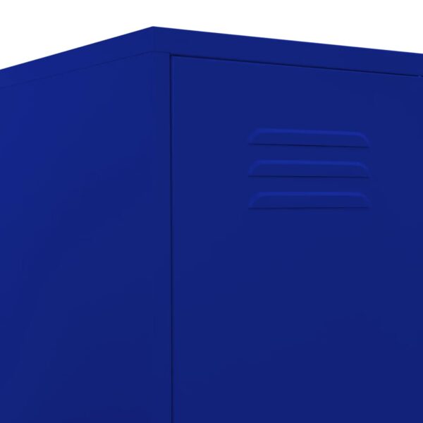 vidaXL Locker Cabinet Navy Blue 13.8"x18.1"x70.9" Steel - Image 7