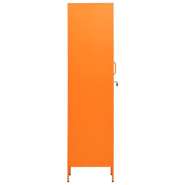 vidaXL Locker Cabinet Orange 13.8"x18.1"x70.9" Steel - Image 4