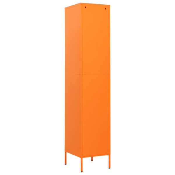 vidaXL Locker Cabinet Orange 13.8"x18.1"x70.9" Steel - Image 5