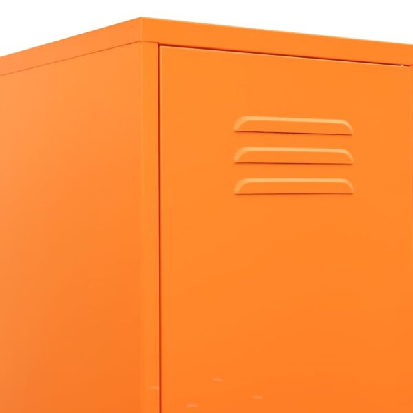 vidaXL Locker Cabinet Orange 13.8"x18.1"x70.9" Steel - Image 7