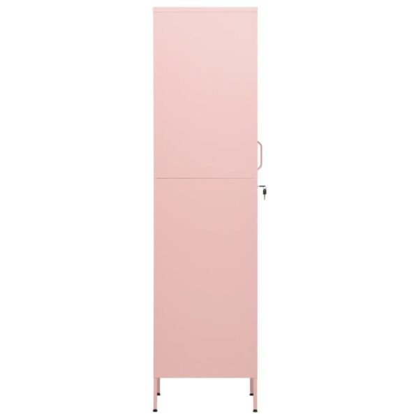 vidaXL Locker Cabinet Pink 13.8"x18.1"x70.9" Steel - Image 4