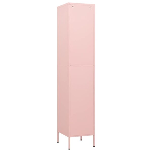 vidaXL Locker Cabinet Pink 13.8"x18.1"x70.9" Steel - Image 5