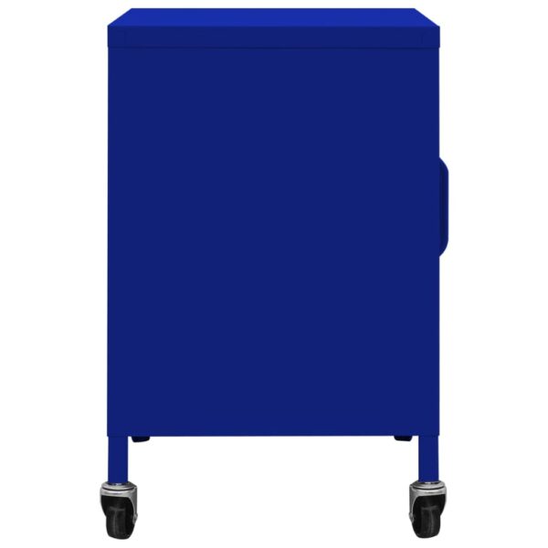 vidaXL Storage Cabinet Navy Blue 23.6"x13.8"x22" Steel - Image 4