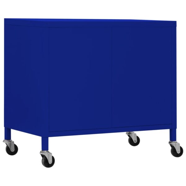 vidaXL Storage Cabinet Navy Blue 23.6"x13.8"x22" Steel - Image 5