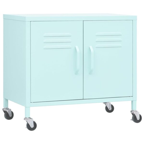 vidaXL Storage Cabinet Mint 23.6"x13.8"x22" Steel - Image 2