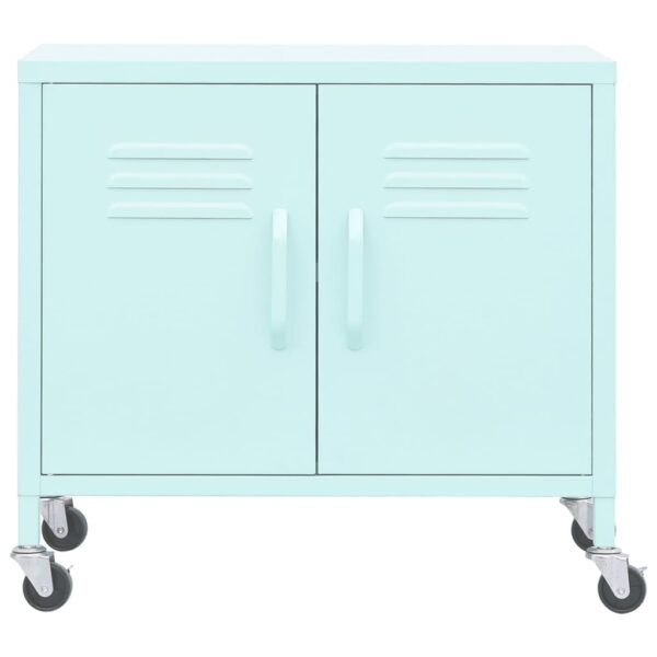 vidaXL Storage Cabinet Mint 23.6"x13.8"x22" Steel - Image 3