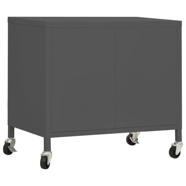 vidaXL Storage Cabinet Anthracite 23.6"x13.8"x22" Steel - Image 5